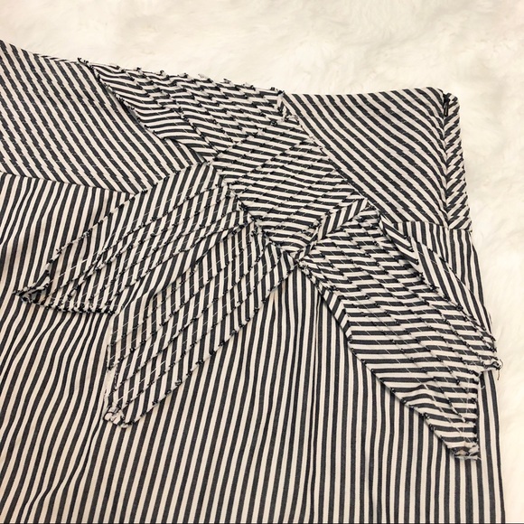 NEW Anthropologie Engineer Striped Pleated Skirt - Picture 4 of 9